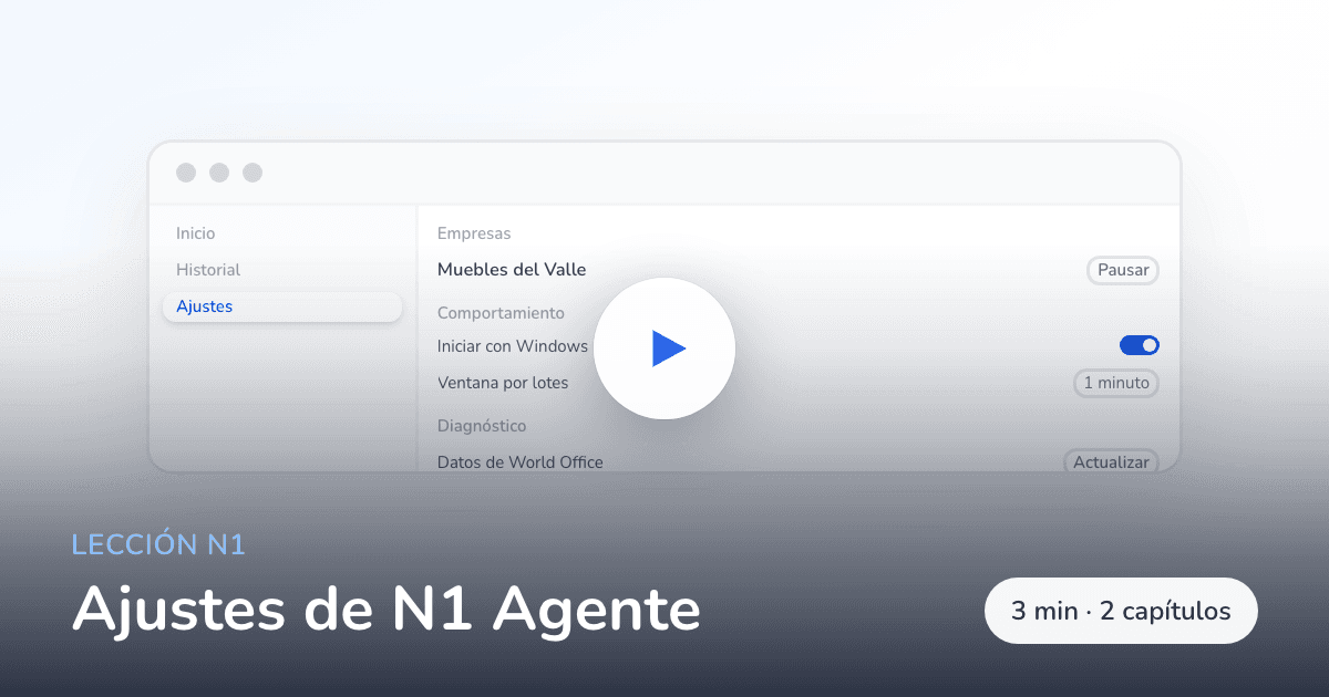 Ajustes de N1 Agente