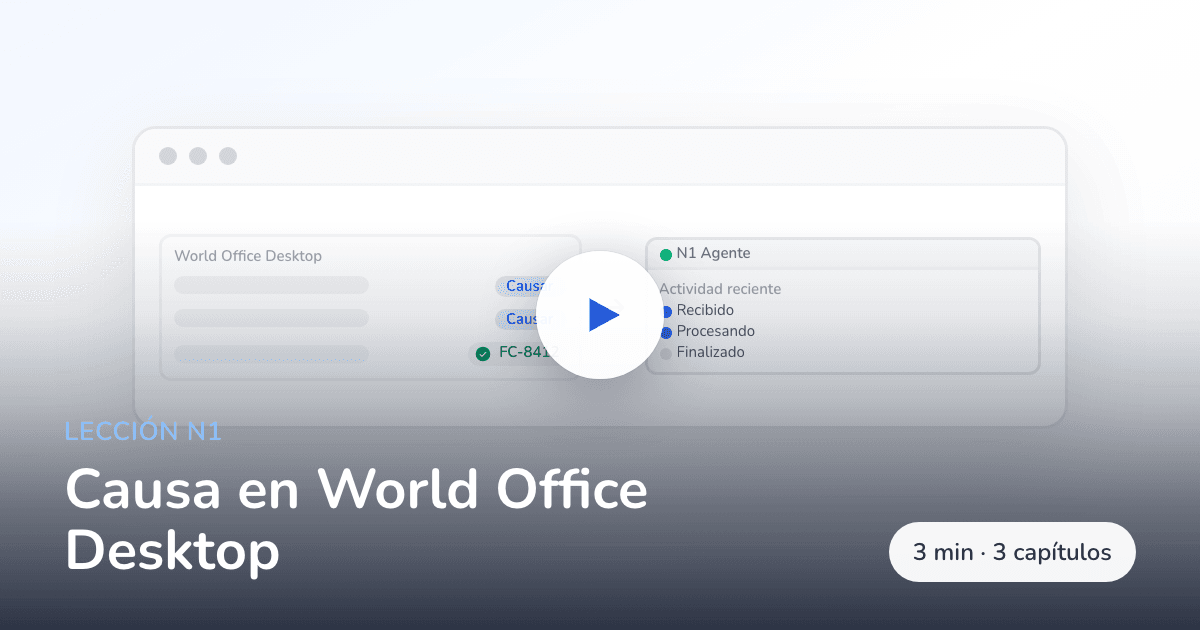 Causa en World Office Desktop