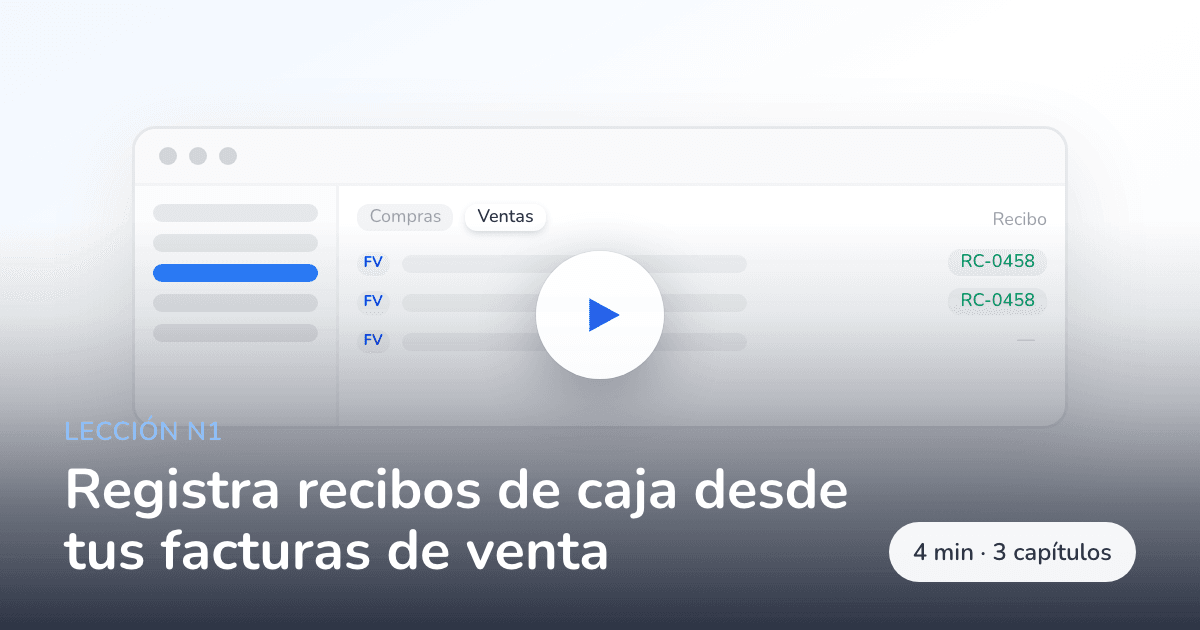Registra recibos de caja desde tus facturas de venta
