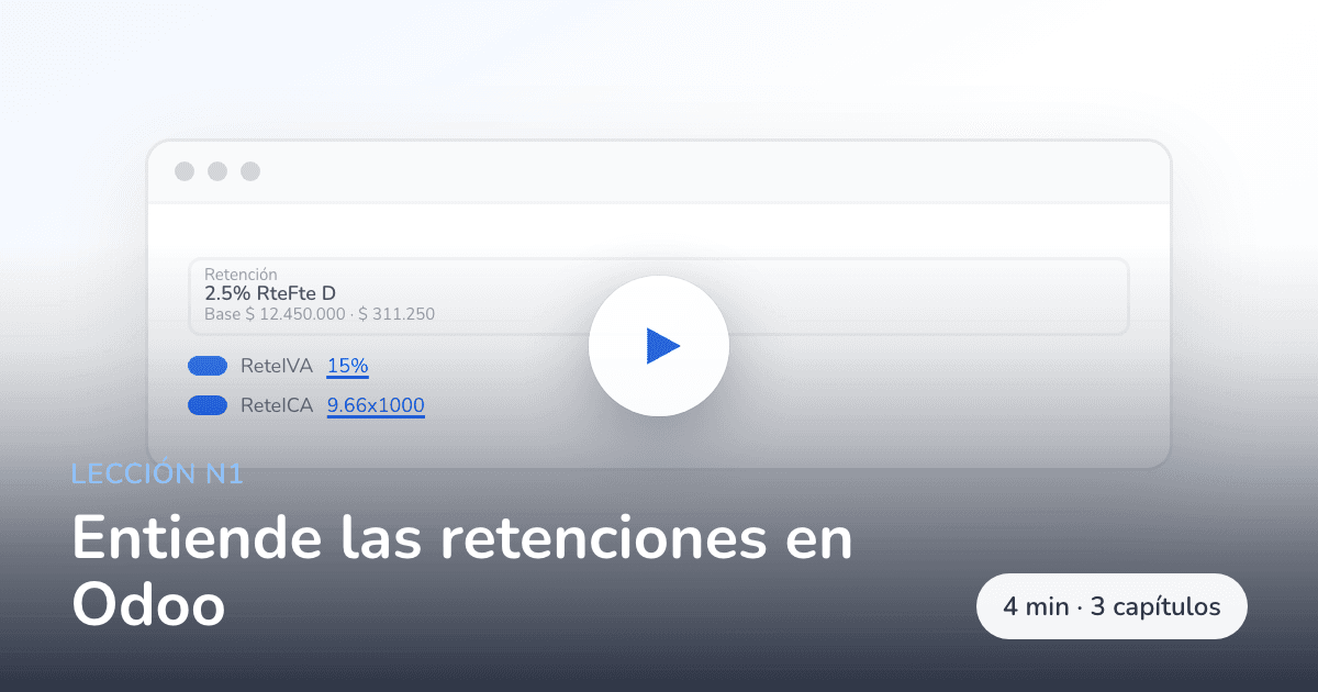 Entiende las retenciones en Odoo
