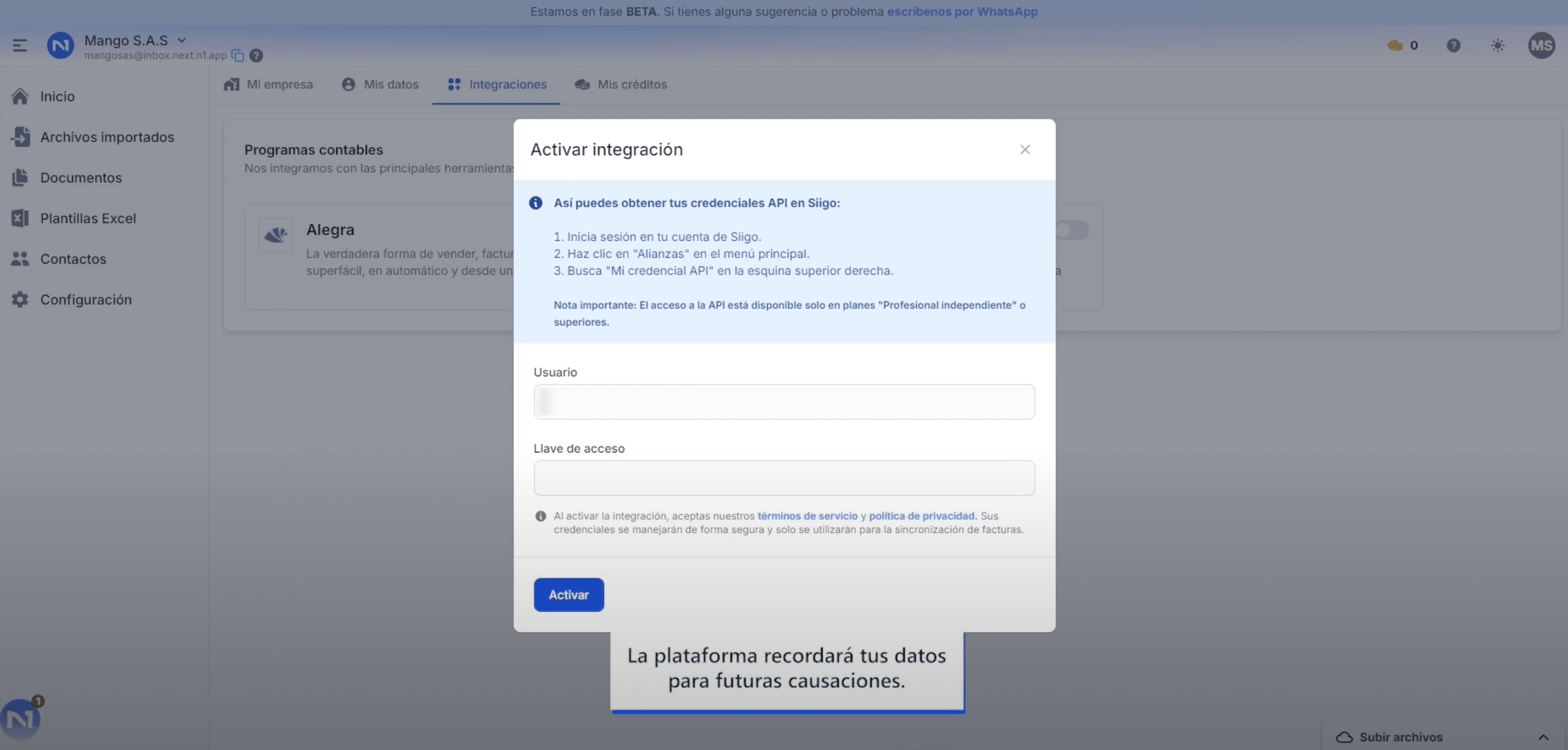 Conectar DIAN e importar compras